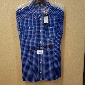 Blue &Blue check shirt Guess